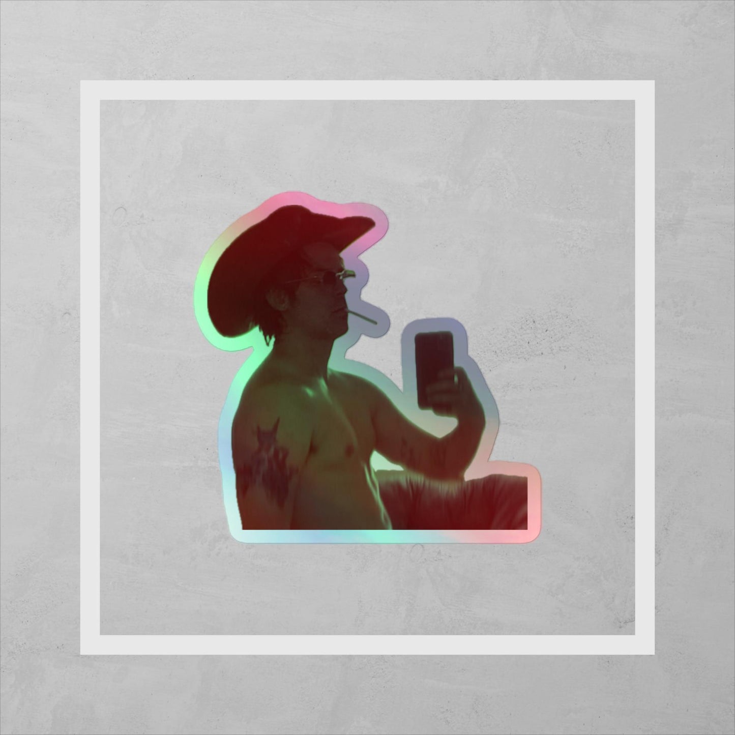 Naked Cowboy Sticker