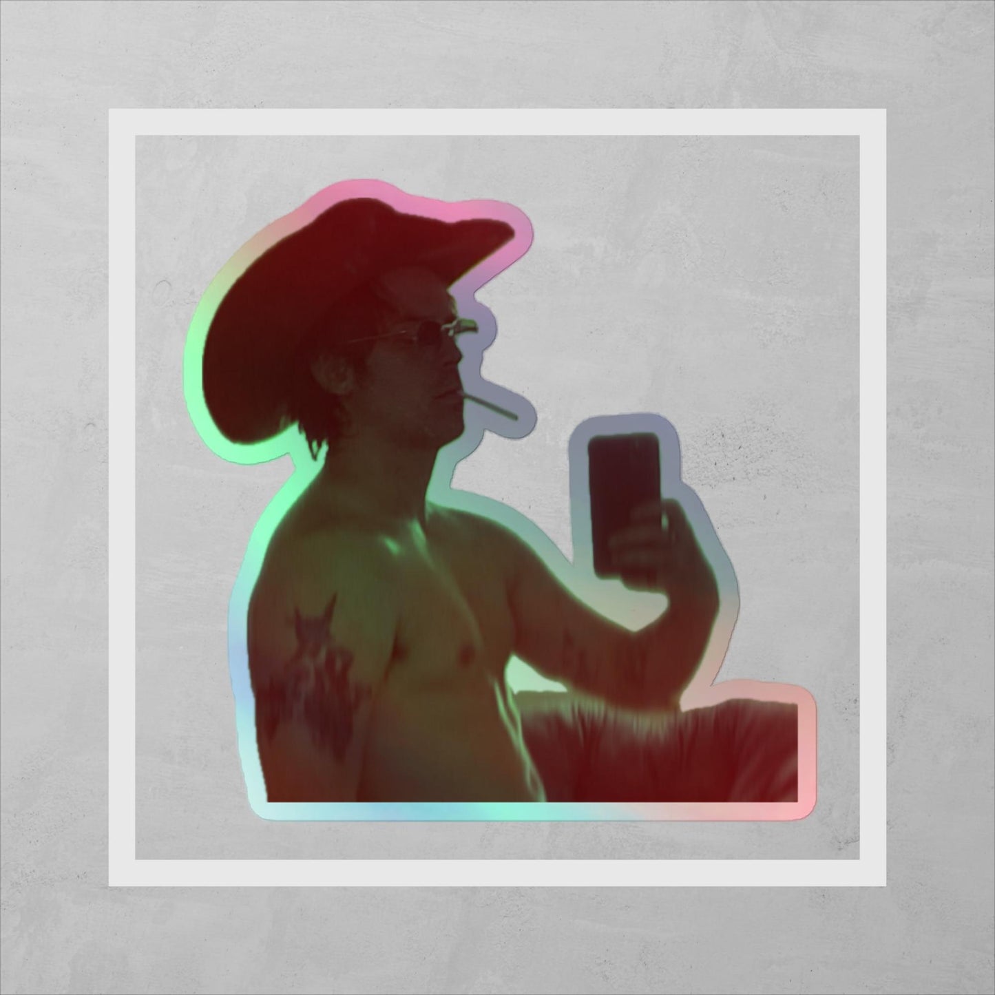 Naked Cowboy Sticker