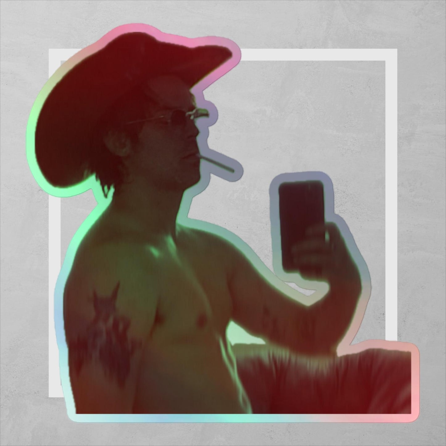 Naked Cowboy Sticker